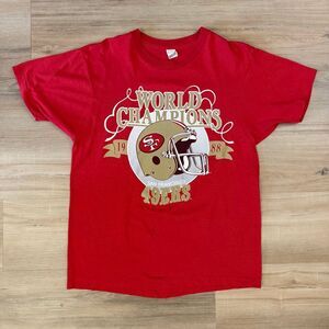Vintage 1988 San Francisco 49ers NFL Super Bowl World Championship Shirt Sz L